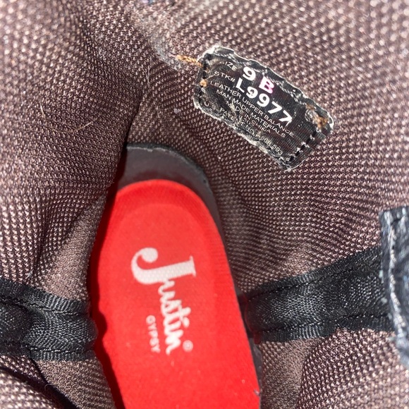 Justin’s Andra 8" Western Cowgirl Boots Sz 9 - Good Condition! - Picture 5 of 8